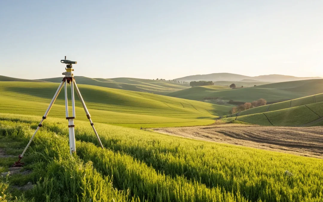 Survey equipment set up for a septic soil test, a key factor in the project's total cost.