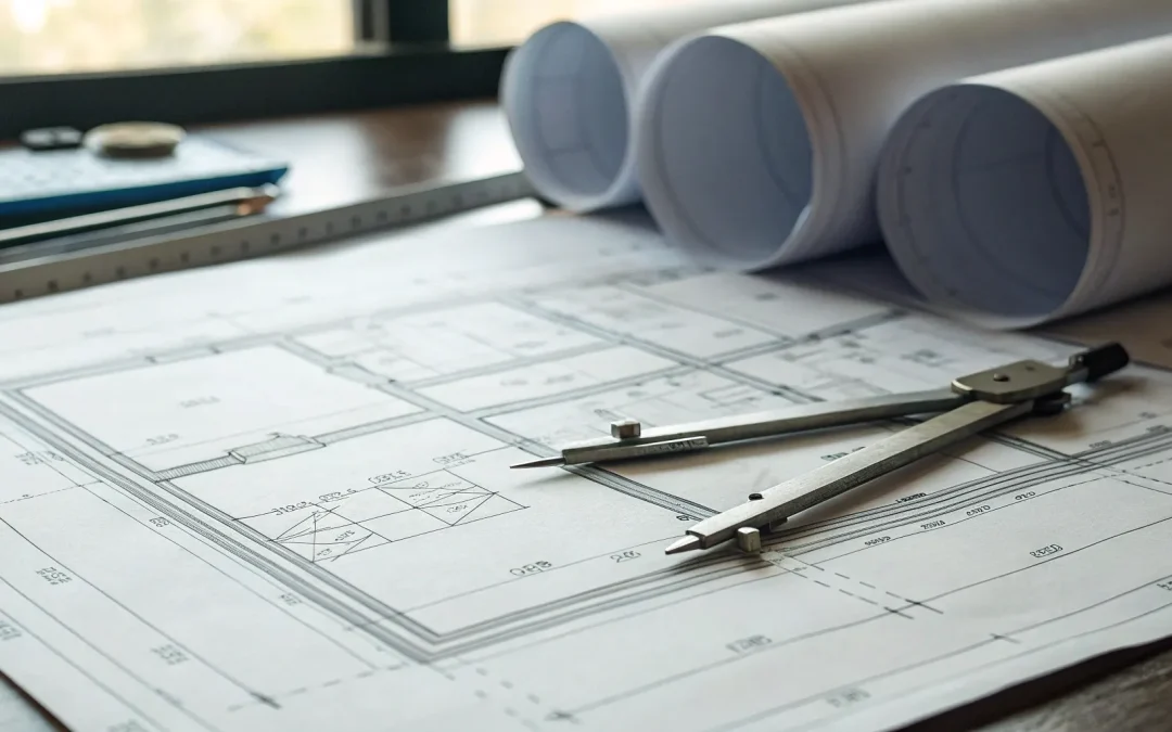 Septic tank design blueprint showing the components and layout of a 3-chamber system.